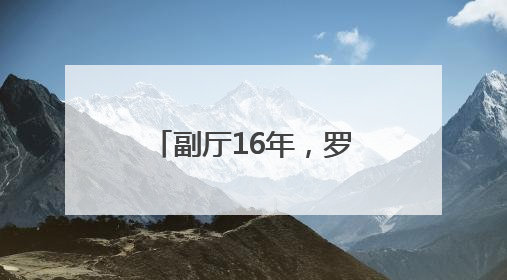 副厅16年，罗试坚职务调整