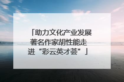 助力文化产业发展 著名作家胡性能走进“彩云英才荟”