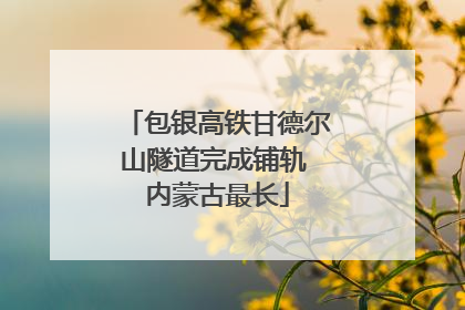 包银高铁甘德尔山隧道完成铺轨 内蒙古最长