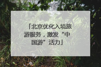北京优化入境旅游服务，激发“中国游”活力