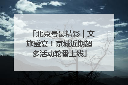 北京号最精彩｜文旅盛宴！京城近期超多活动轮番上线