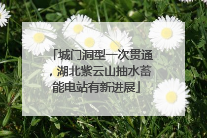 城门洞型一次贯通，湖北紫云山抽水蓄能电站有新进展