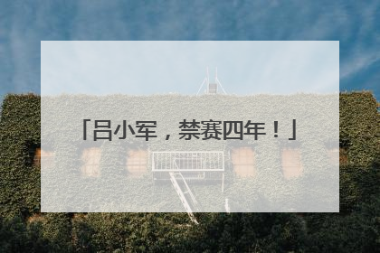 吕小军，禁赛四年！