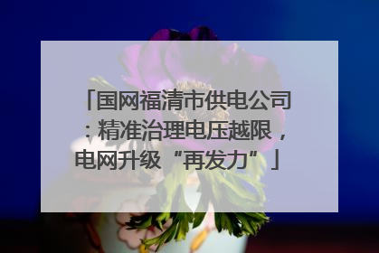 国网福清市供电公司：精准治理电压越限，电网升级“再发力”
