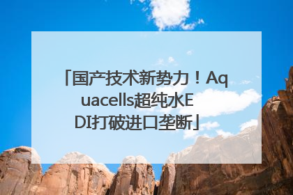 国产技术新势力！Aquacells超纯水EDI打破进口垄断