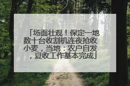 场面壮观！保定一地数十台收割机连夜抢收小麦，当地：农户自发，夏收工作基本完成