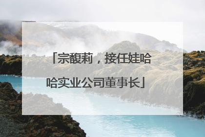 宗馥莉，接任娃哈哈实业公司董事长