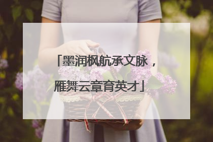 墨润枫航承文脉，雁舞云章育英才