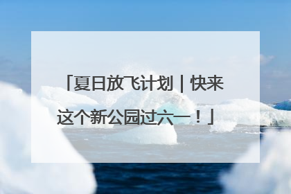 夏日放飞计划｜快来这个新公园过六一！