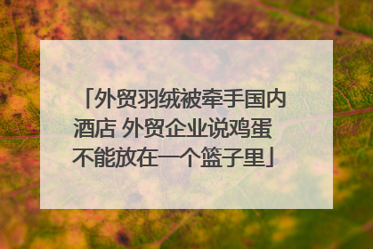 外贸羽绒被牵手国内酒店 外贸企业说鸡蛋不能放在一个篮子里