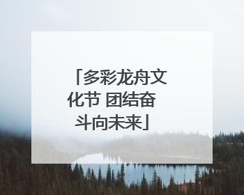 多彩龙舟文化节 团结奋斗向未来