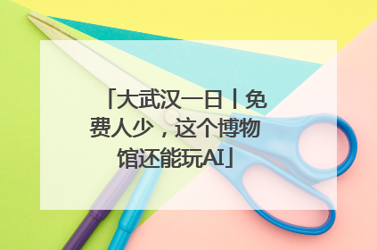 大武汉一日丨免费人少，这个博物馆还能玩AI