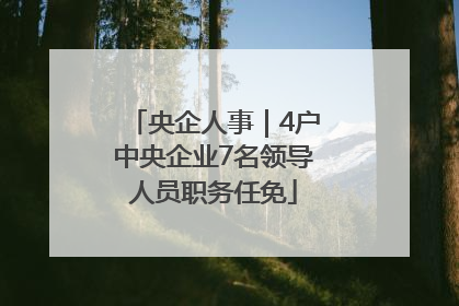 央企人事｜4户中央企业7名领导人员职务任免