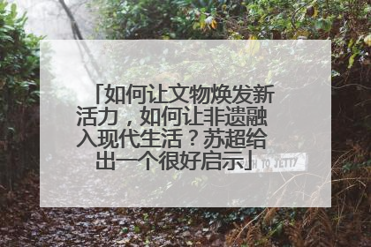 如何让文物焕发新活力，如何让非遗融入现代生活？苏超给出一个很好启示