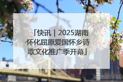 快讯｜2025湖南·怀化屈原爱国怀乡诗歌文化推广季开幕
