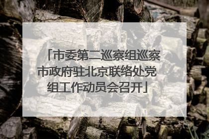 市委第二巡察组巡察市政府驻北京联络处党组工作动员会召开