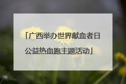 广西举办世界献血者日公益热血跑主题活动