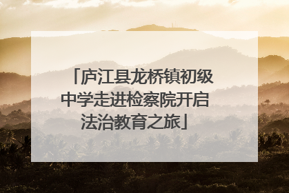 庐江县龙桥镇初级中学走进检察院开启法治教育之旅