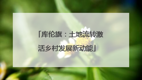 库伦旗：土地流转激活乡村发展新动能