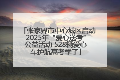 张家界市中心城区启动2025年“爱心送考”公益活动 528辆爱心车护航高考学子