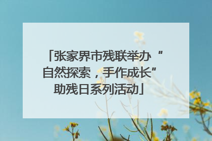 张家界市残联举办“自然探索，手作成长”助残日系列活动
