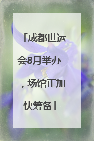 成都世运会8月举办，场馆正加快筹备