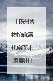 扬州博物馆藏清代扇面来泉展出