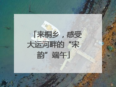 来桐乡，感受大运河畔的“宋韵”端午