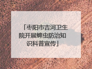 枣阳市吉河卫生院开展蜱虫防治知识科普宣传