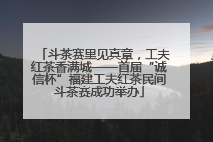 斗茶赛里见真章，工夫红茶香满城——首届“诚信杯”福建工夫红茶民间斗茶赛成功举办
