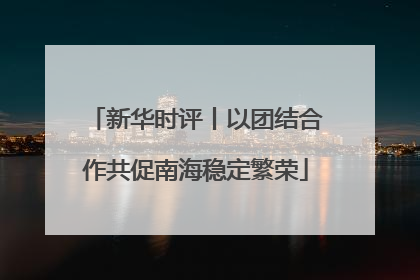 新华时评丨以团结合作共促南海稳定繁荣