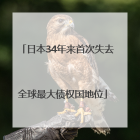 日本34年来首次失去全球最大债权国地位