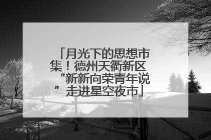 月光下的思想市集！德州天衢新区“新新向荣青年说”走进星空夜市
