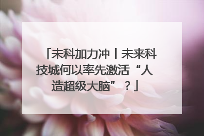 未科加力冲丨未来科技城何以率先激活“人造超级大脑”？