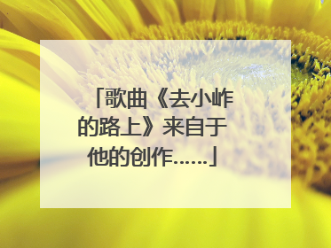 歌曲《去小岞的路上》来自于他的创作……