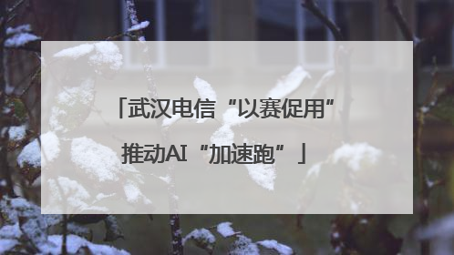 武汉电信“以赛促用”推动AI“加速跑”