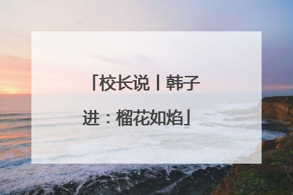 校长说丨韩子进：榴花如焰