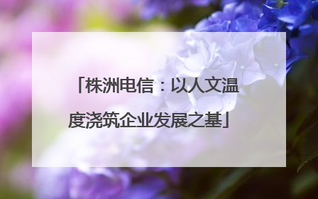 株洲电信：以人文温度浇筑企业发展之基