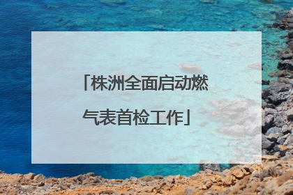 株洲全面启动燃气表首检工作