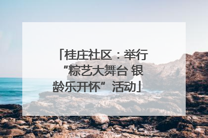 桂庄社区：举行“粽艺大舞台 银龄乐开怀”活动