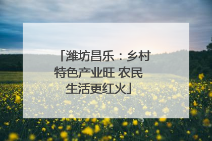 潍坊昌乐：乡村特色产业旺 农民生活更红火