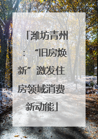 潍坊青州：“旧房焕新”激发住房领域消费新动能