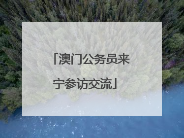 澳门公务员来宁参访交流