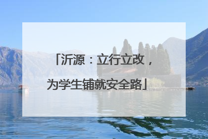 沂源：立行立改，为学生铺就安全路