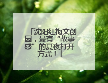 沈阳红梅文创园，最有“故事感”的夏夜打开方式！
