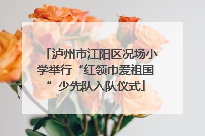 泸州市江阳区况场小学举行“红领巾爱祖国”少先队入队仪式