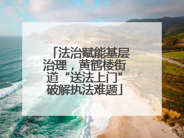 法治赋能基层治理，黄鹤楼街道“送法上门”破解执法难题
