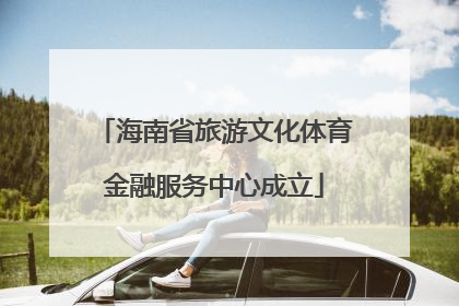 海南省旅游文化体育金融服务中心成立