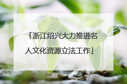浙江绍兴大力推进名人文化资源立法工作