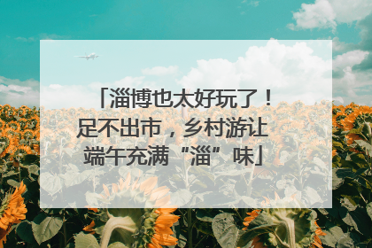 淄博也太好玩了！足不出市，乡村游让端午充满“淄”味
